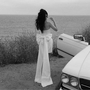 Strapless Bow Mini Dress